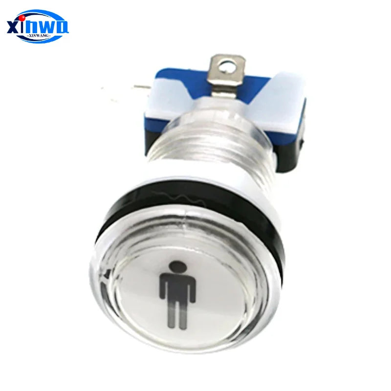 5V 12V Light Clear Plastic Push Button 33mm Led Illuminated For Coin Arcade Game