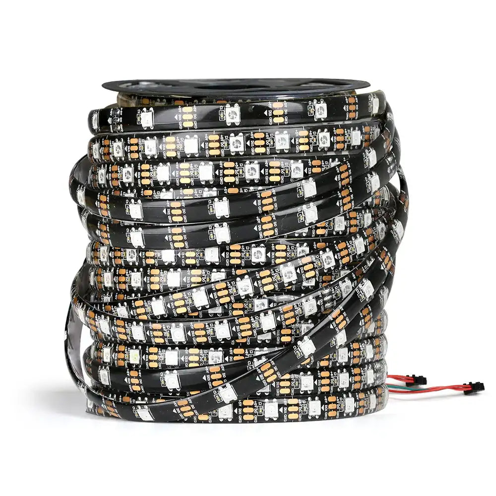 LED Light DC5V Smart Pixel RGB Led Strip Light Individually Addressable IC IP30 IP65 IP67 Magic Tape Light Black PCB