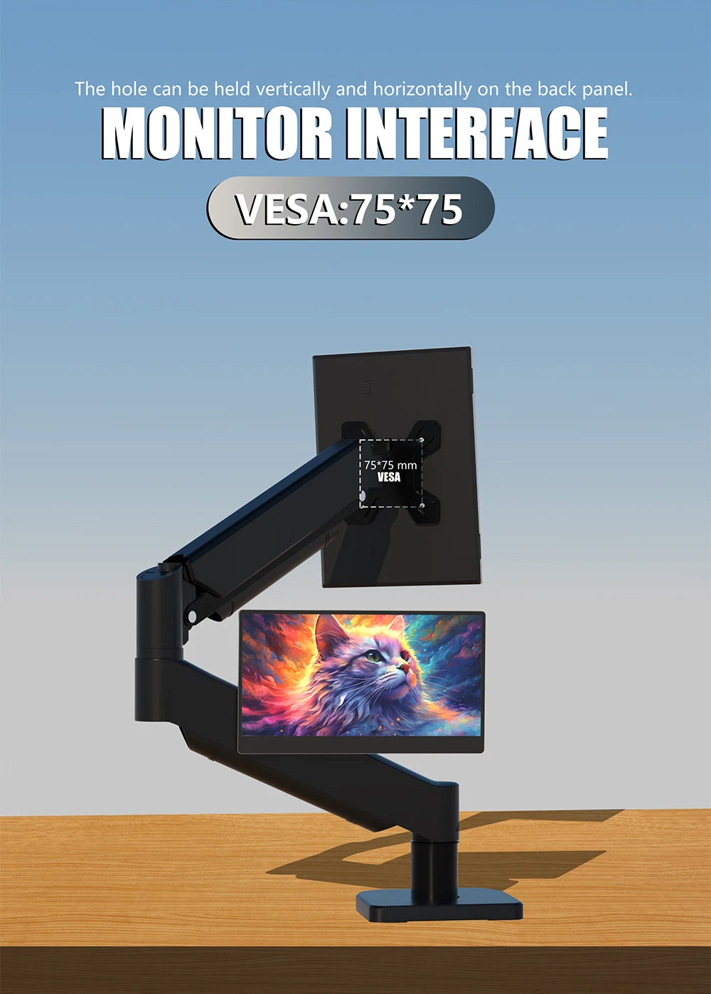 14-inch portable monitor 1366x768, 178°/60Hz, built-in speakers, 2*Type-C, Mini HDMI
