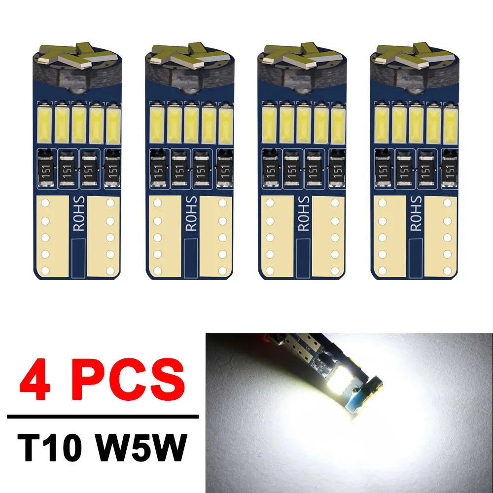2/4/10/50 PCS T10 W5W LED Bulb CANBUS 12V