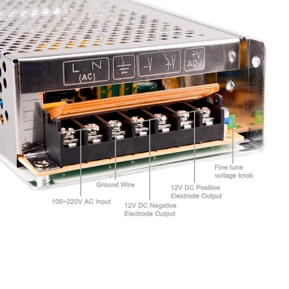 Switching 12 V Volt DC Power Supply SMPS 5V 24V 36V 48V 100W 200W 300W 400W 500W 600W 700W 110V AC 220V to 12V 1A 2A 3A 5A 10A