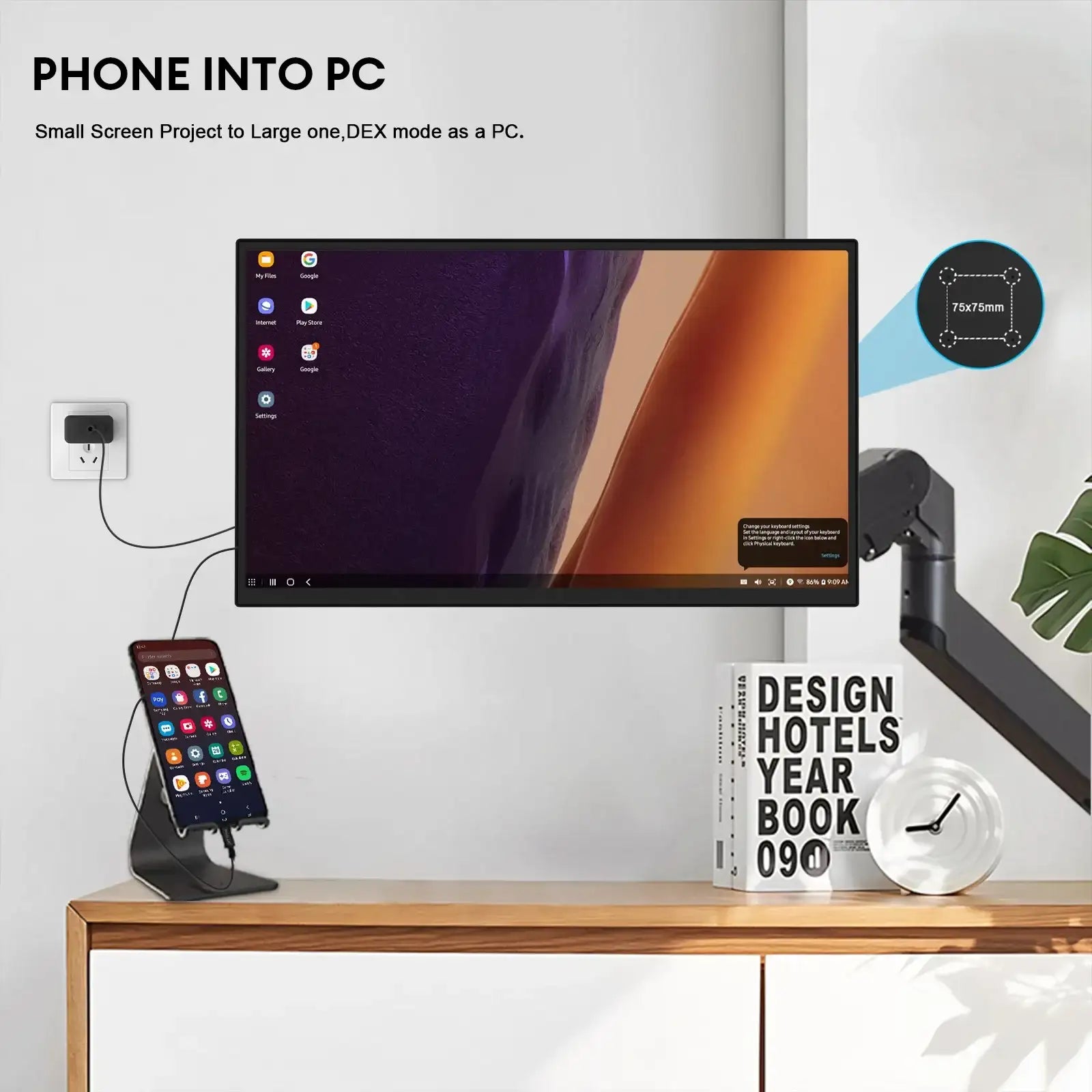 18.5inch 1920*1080P 100Hz HDMI Type C Gaming Portable Monitor