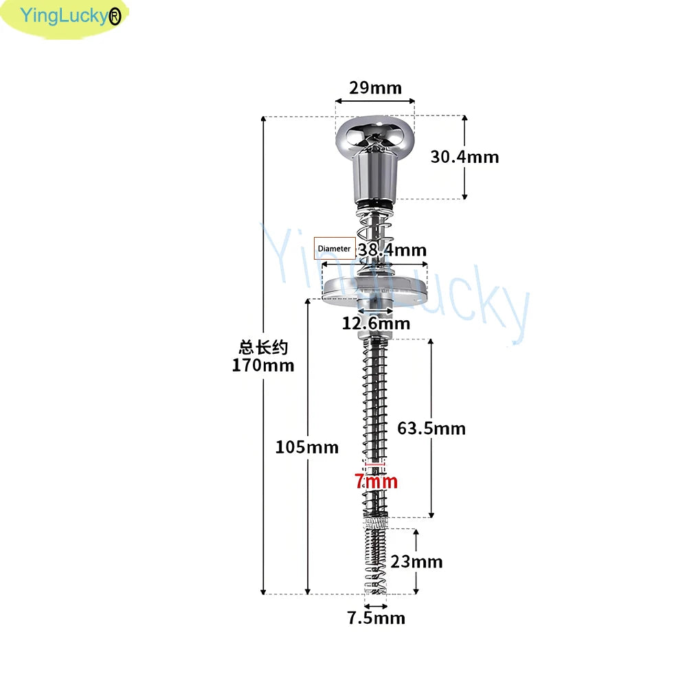 1pcs Pinball Shooting Game Launcher Pusher Puller Hand Pull Rod Spring
