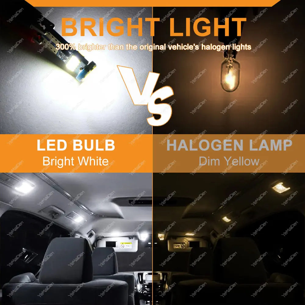 2/4/10/50 PCS T10 W5W LED Bulb CANBUS 12V