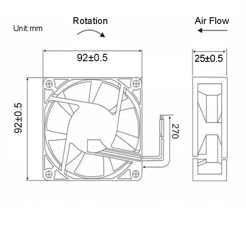 60mm 50mm 40mm 30mm Fans DC 12v 24v 5v Sleeve Bearing Industrial Cooling Fans with Brushless Motor