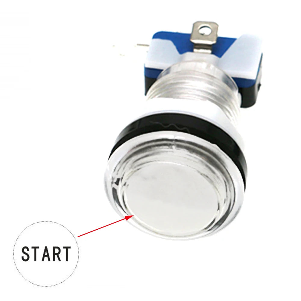 5V 12V Light Clear Plastic Push Button 33mm Led Illuminated For Coin Arcade Game