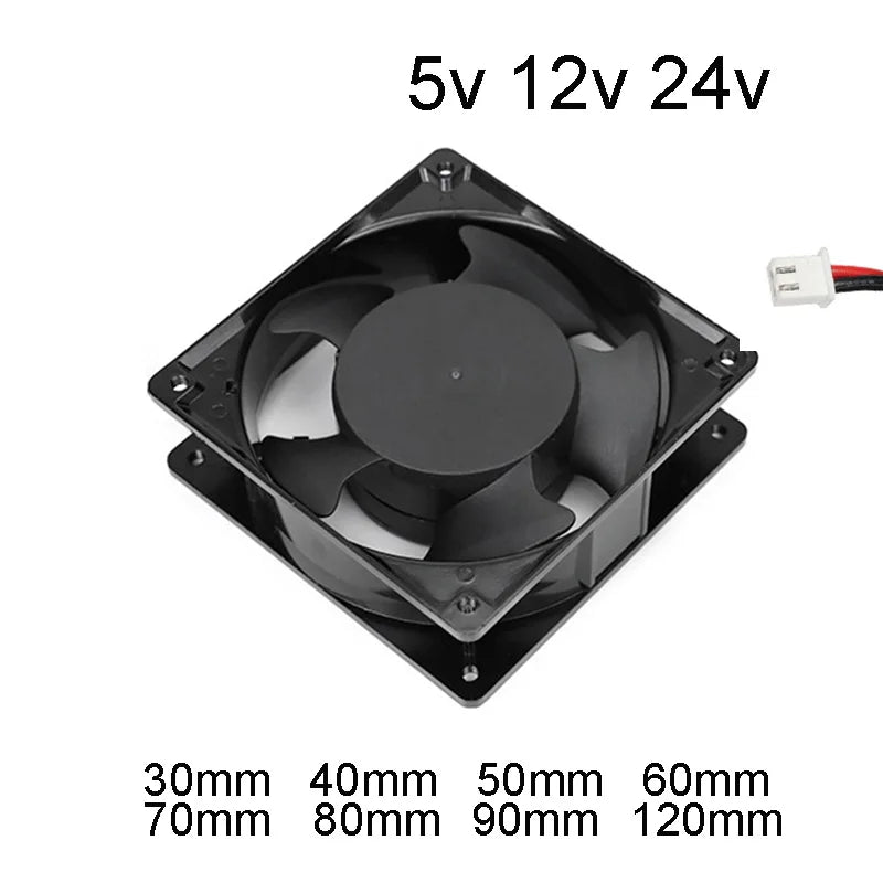 60mm 50mm 40mm 30mm Fans DC 12v 24v 5v Sleeve Bearing Industrial Cooling Fans with Brushless Motor