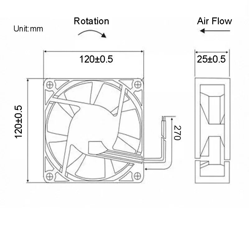 60mm 50mm 40mm 30mm Fans DC 12v 24v 5v Sleeve Bearing Industrial Cooling Fans with Brushless Motor