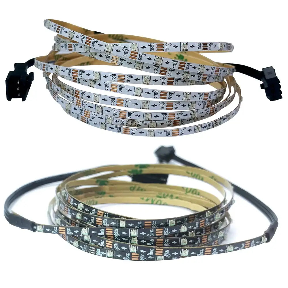 DC 5V 3mm Narrow Width White Black PCB WS2812B LED Strip 60Leds/m 2020 RGB Individually Addressable Dream Color Pixel Light Tape