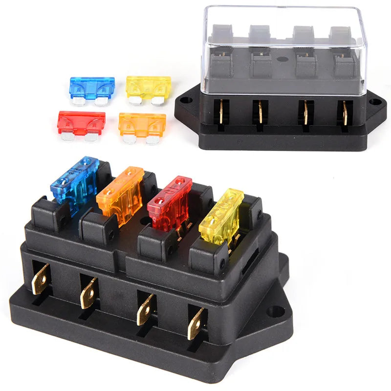 4way Blade Fuse Box Block Holder