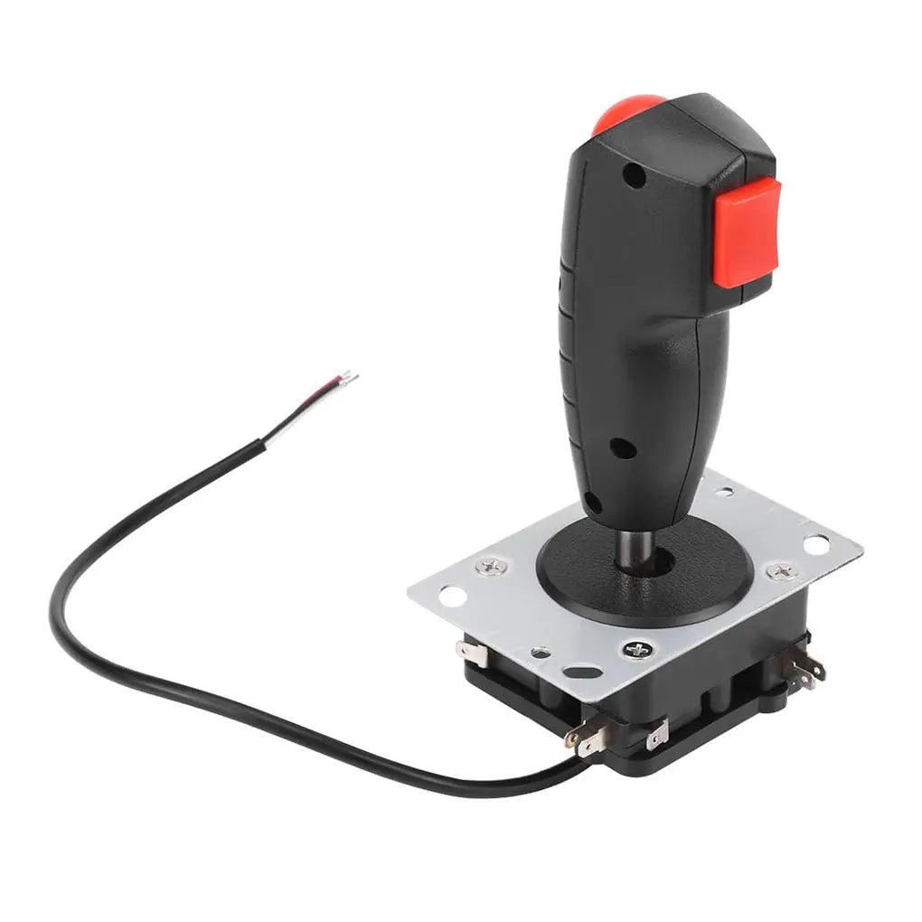 Arcade Joystick Flight Stick With Vibration Trigger Joystick Red Top Fire Button 8 Way Direction Control Wshaft Arcade DIY Parts