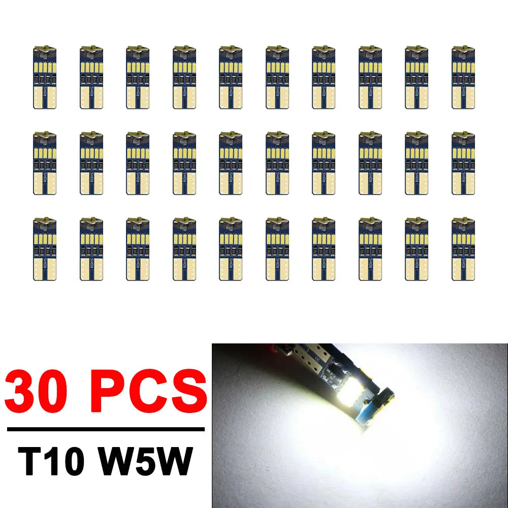 2/4/10/50 PCS T10 W5W LED Bulb CANBUS 12V