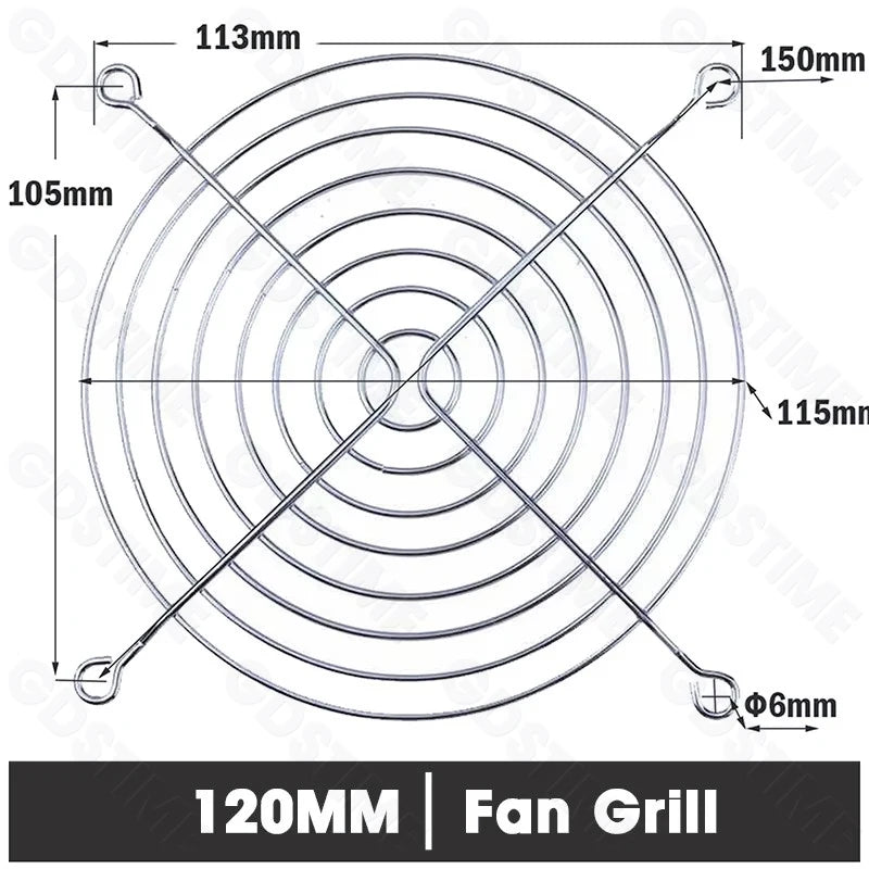 Cooling Fan Grill for 120mm 90mm 80mm 60mm 40mm 30mm Fan Metal Mesh Finger Guard Protective Net Computer Case Fan Grill