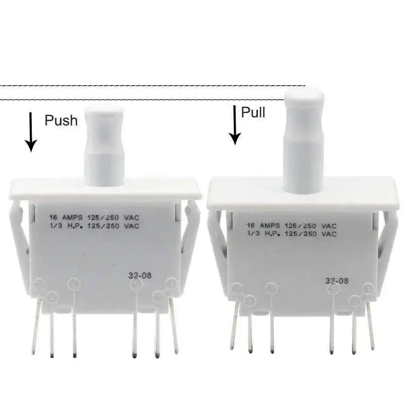 Push-Pull 6 PIN Interlock Way Closing Double Pole Sliding Door Switch DPDT