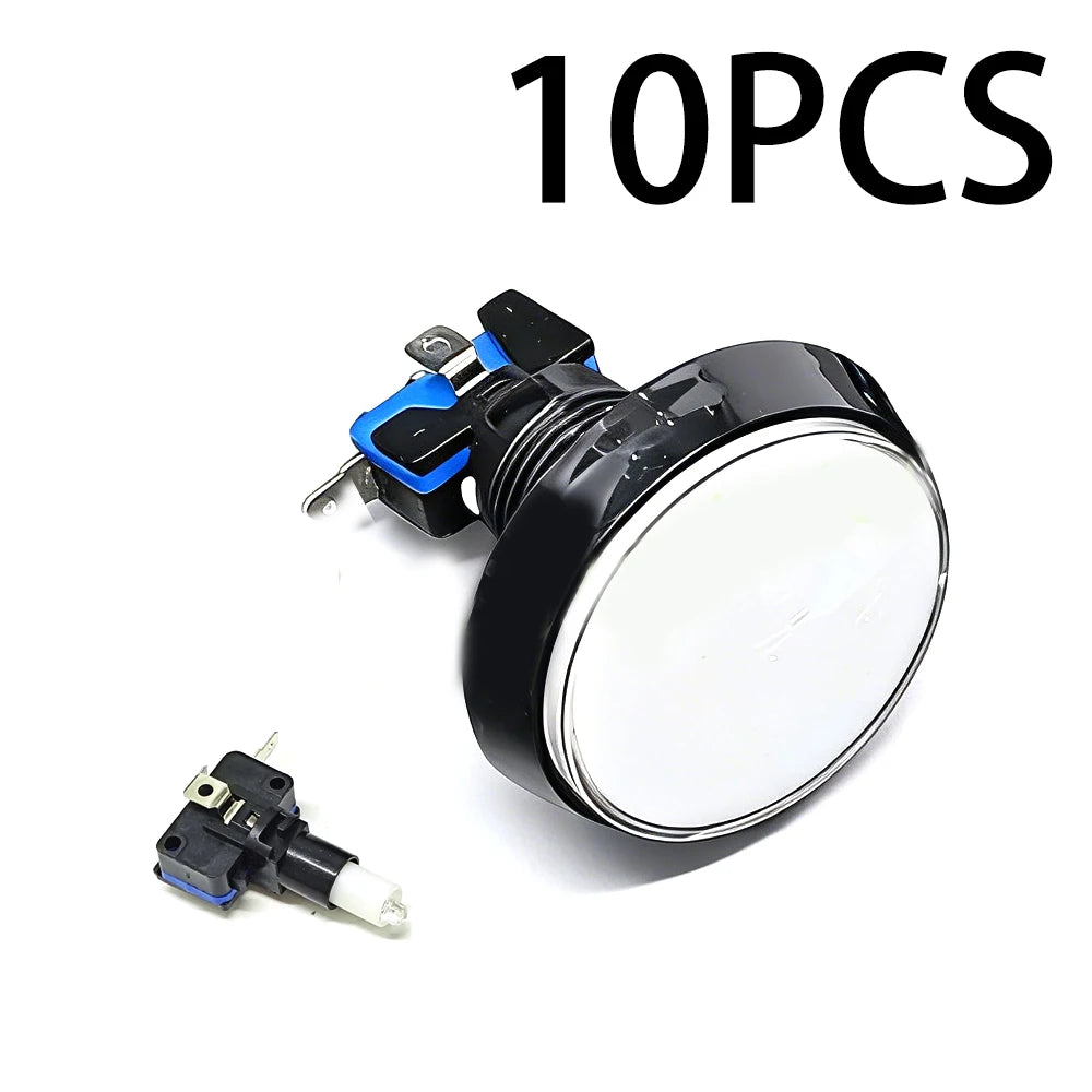 10pcs Arcade Button 60MM  With LED Light Lamp