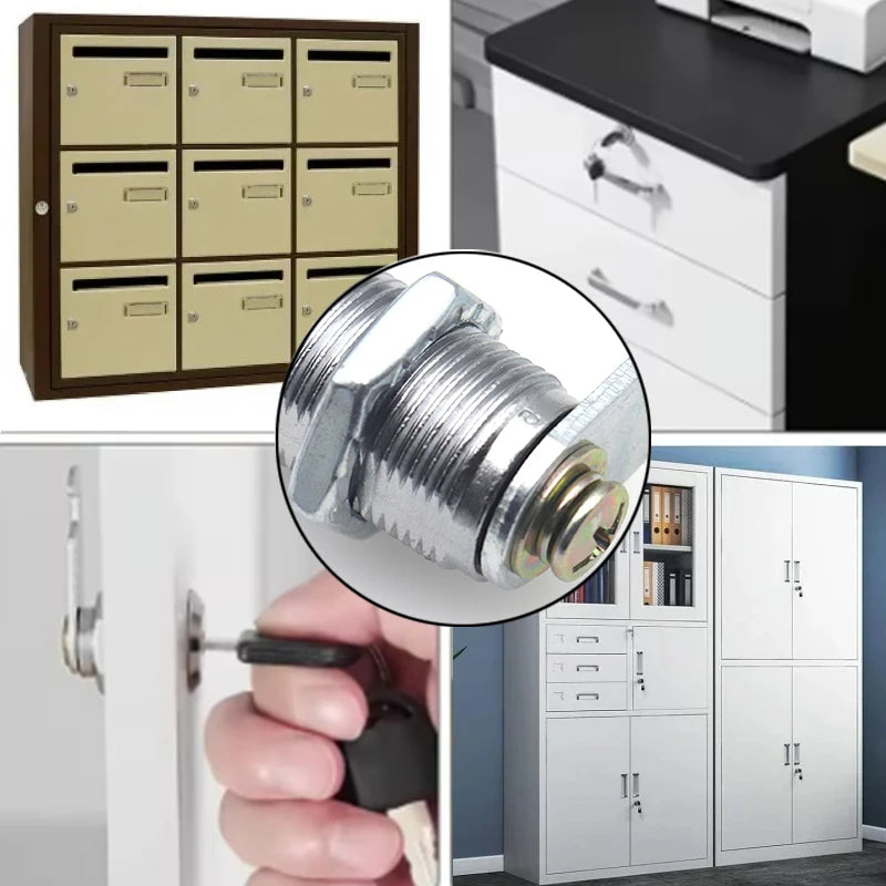 10 Sets 16/20/25/30mm Security Lock With 2 Keys