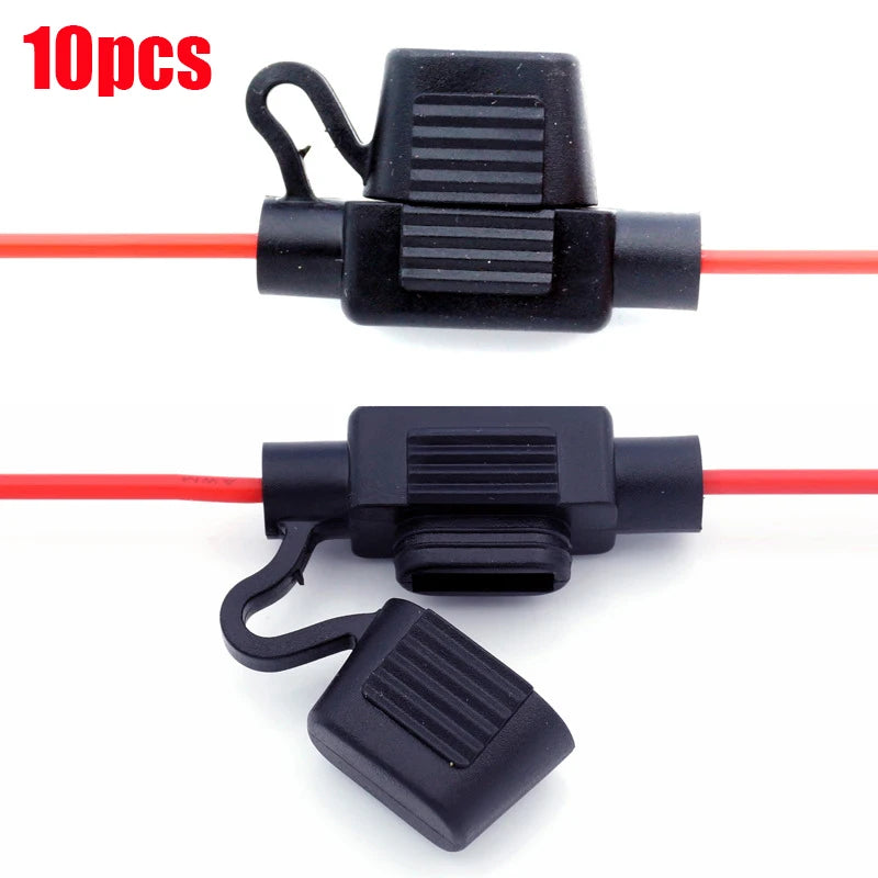 10Pcs Fuse Holders Standard 12V Waterproof In Line Fuse Holder DC