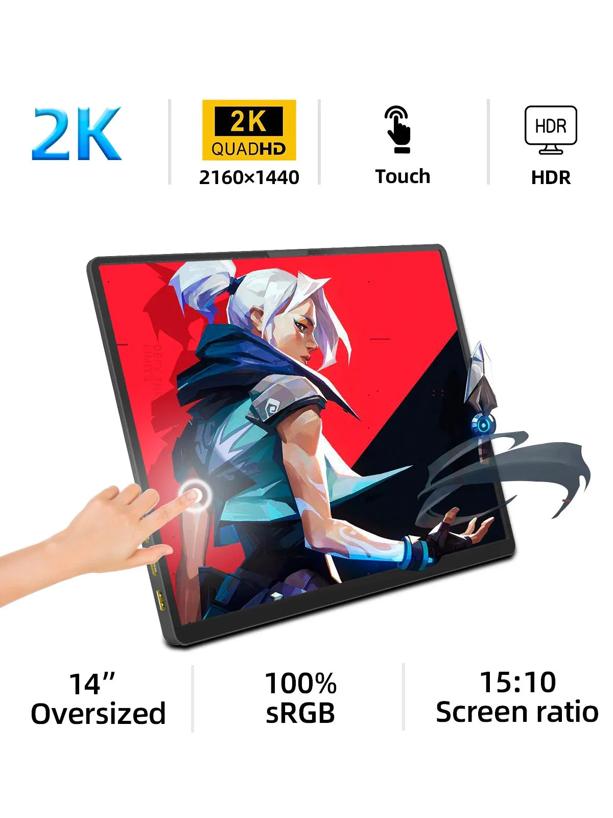 2160*1440  14-inch 2K Portable Monitor 60HZ
