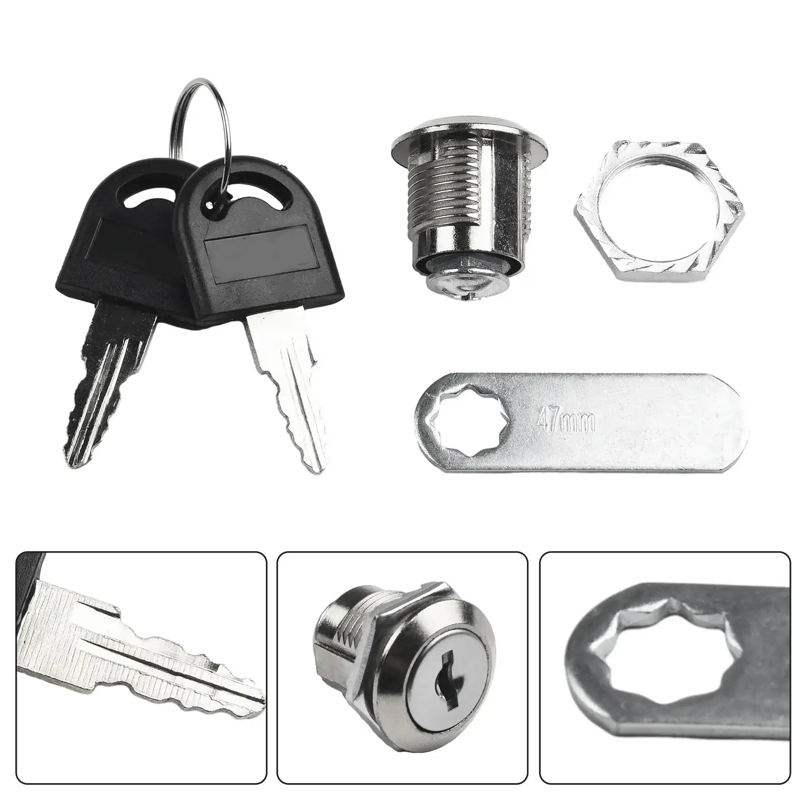 Cabinet Lock & Cam  With 2 Key