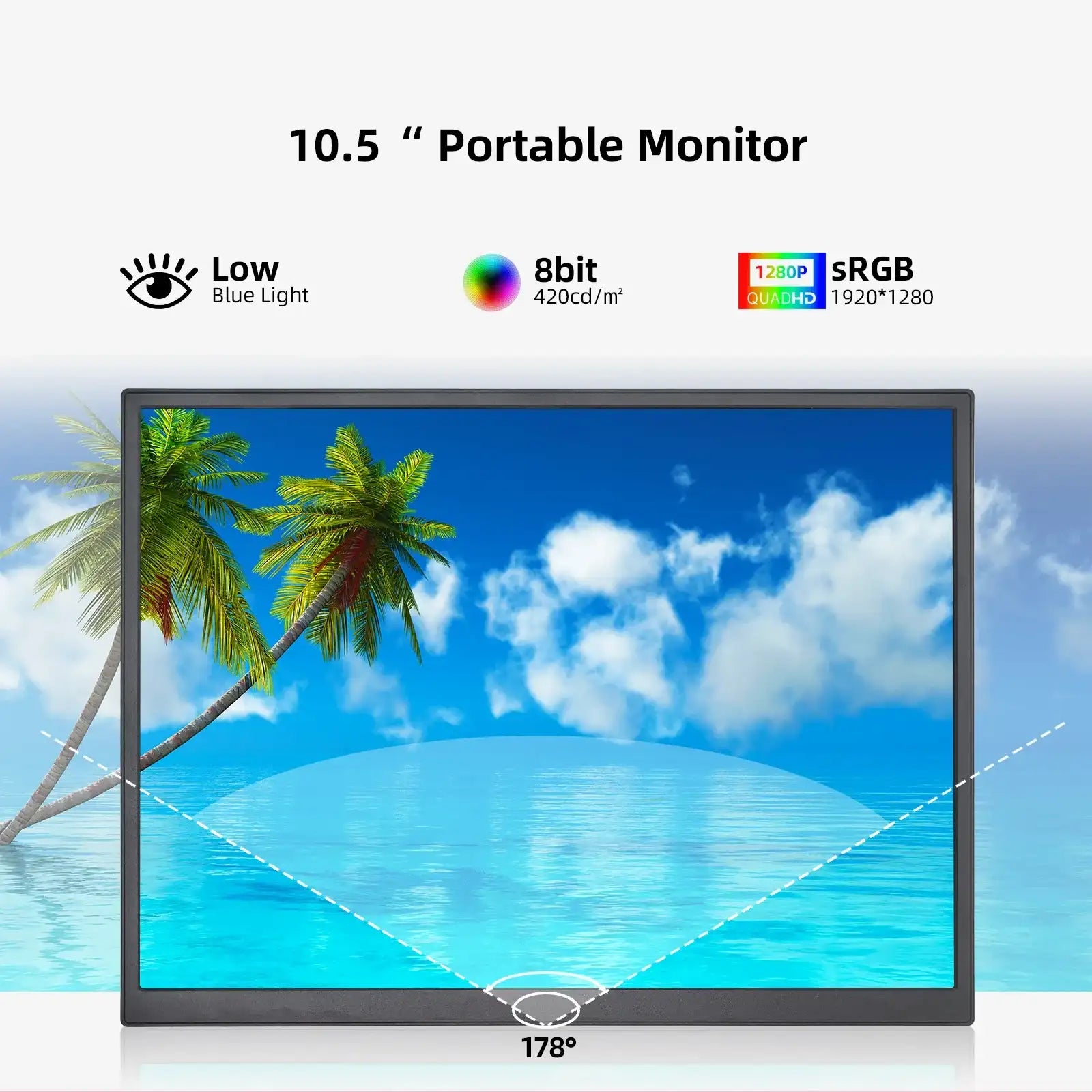 10.5-Inch Portable Monitor 1280P
