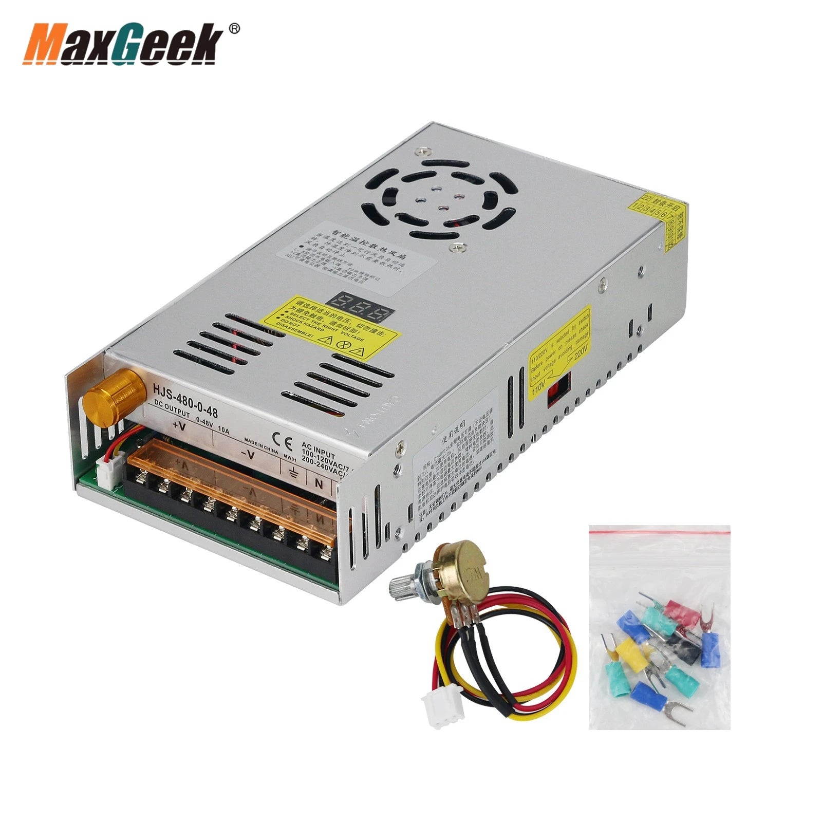 Maxgeek 480W Adjustable DC Switching Power Supply Switch Mode Power Supply 0.28