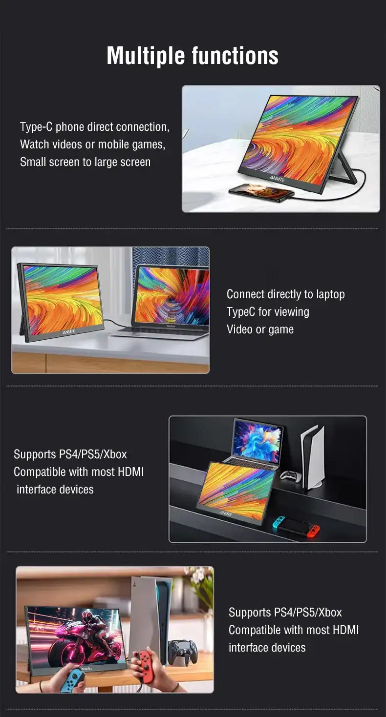 16-Inch Portable Touch Monitor Non-touch optional 1200P HDR 16:10