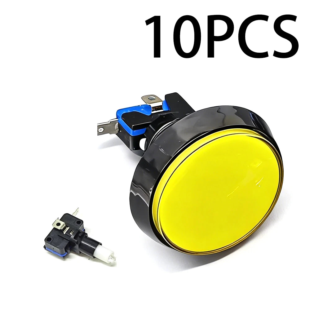 10pcs Arcade Button 60MM  With LED Light Lamp
