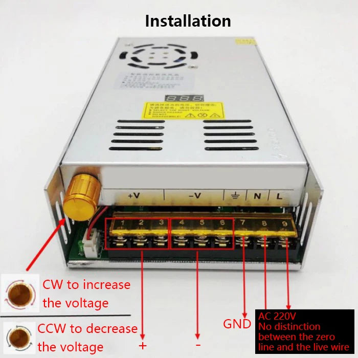 Maxgeek 480W Adjustable DC Switching Power Supply Switch Mode Power Supply 0.28