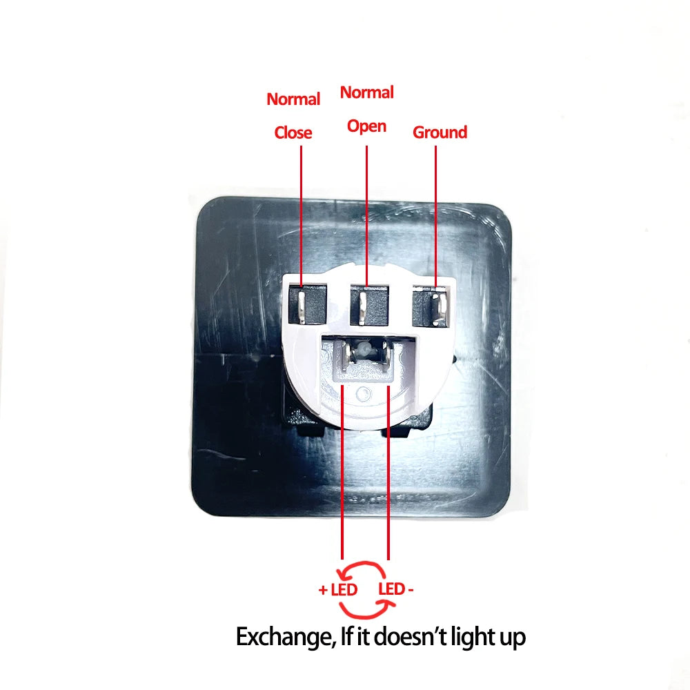 Square LED Illuminated Push Button with Micro Switch 49 x 49 mm, Arcade Machine Game 12V