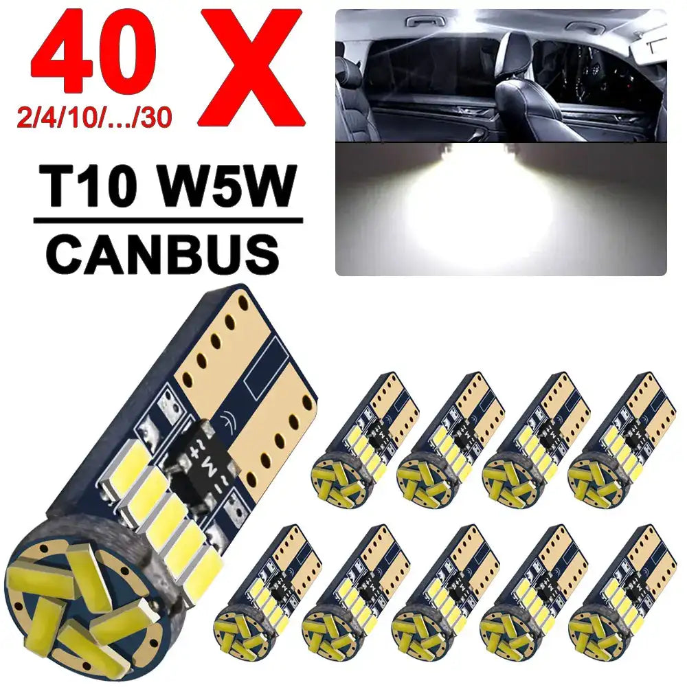 2/4/10/50 PCS T10 W5W LED Bulb CANBUS 12V