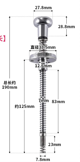 1pcs Pinball Shooting Game Launcher Pusher Puller Hand Pull Rod Spring