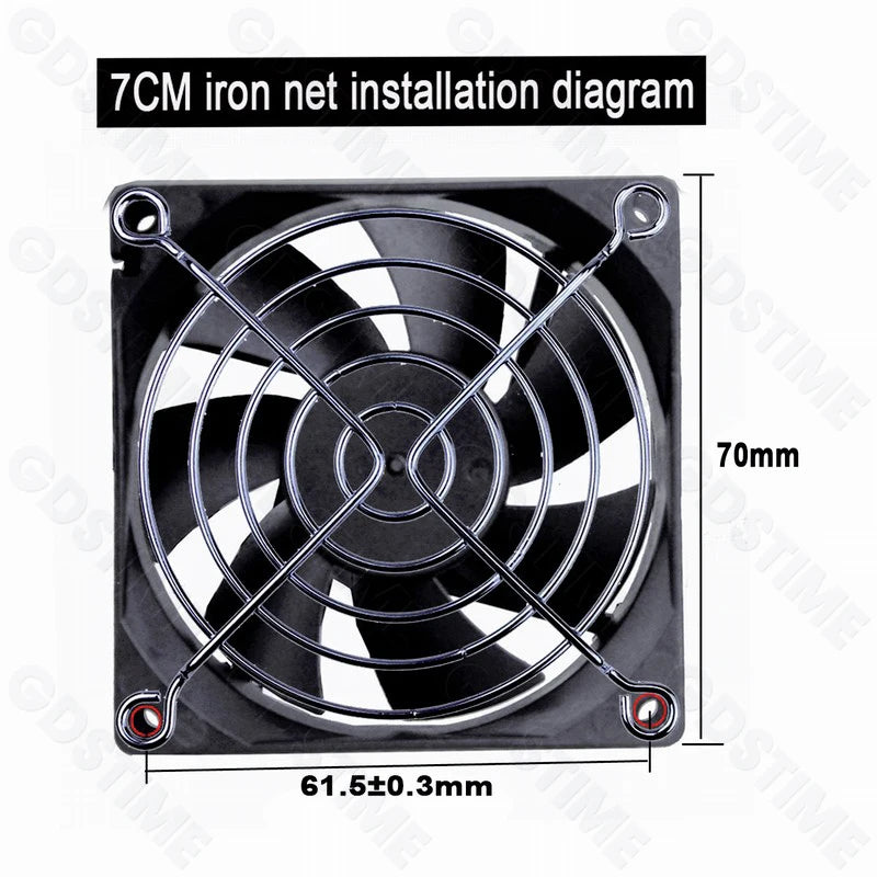 Cooling Fan Grill for 120mm 90mm 80mm 60mm 40mm 30mm Fan Metal Mesh Finger Guard Protective Net Computer Case Fan Grill