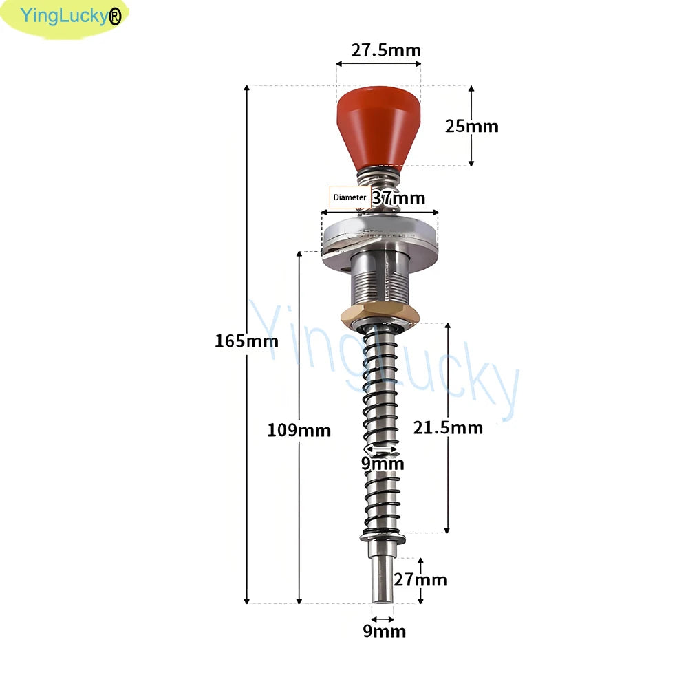 1pcs Pinball Shooting Game Launcher Pusher Puller Hand Pull Rod Spring