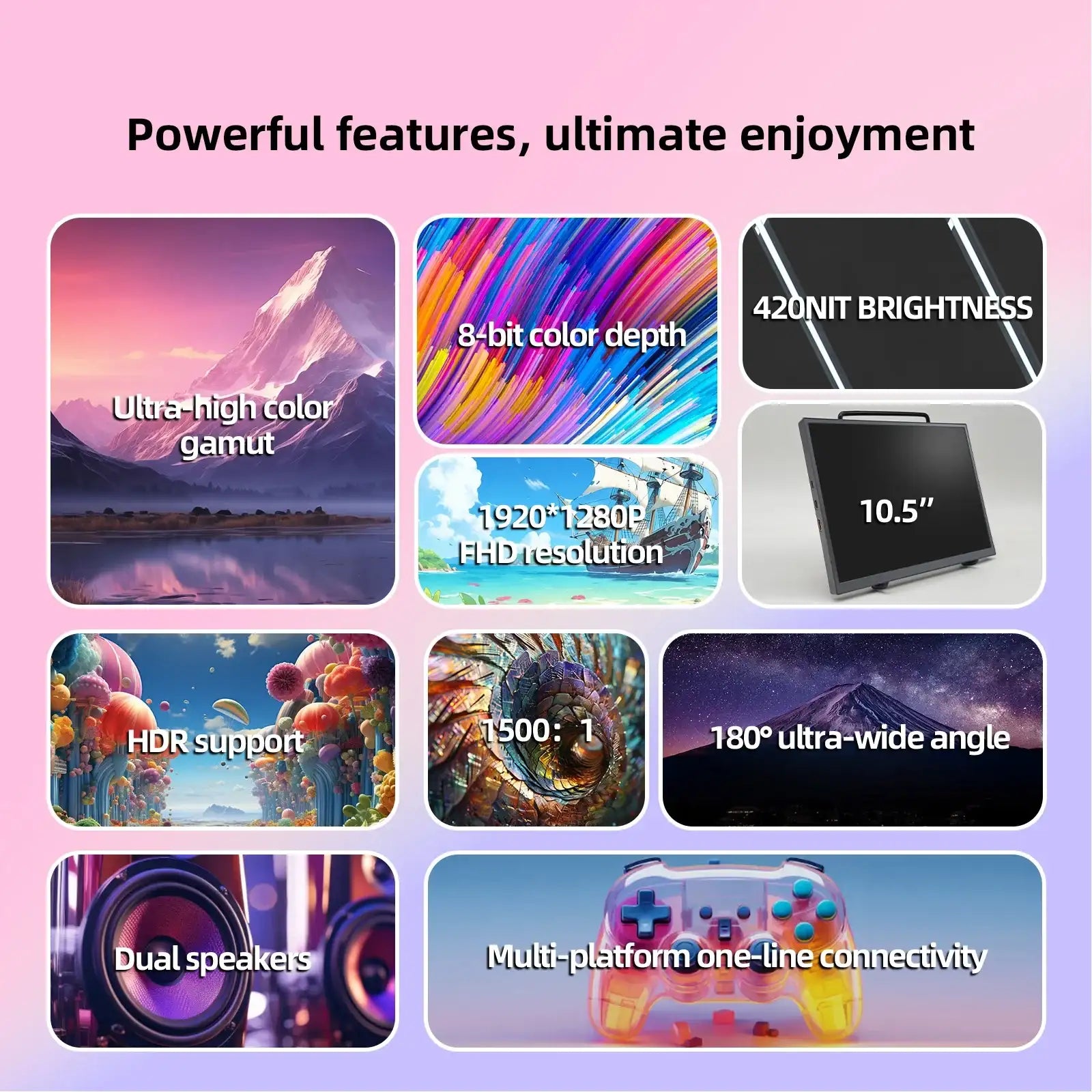 10.5-Inch Portable Monitor 1280P