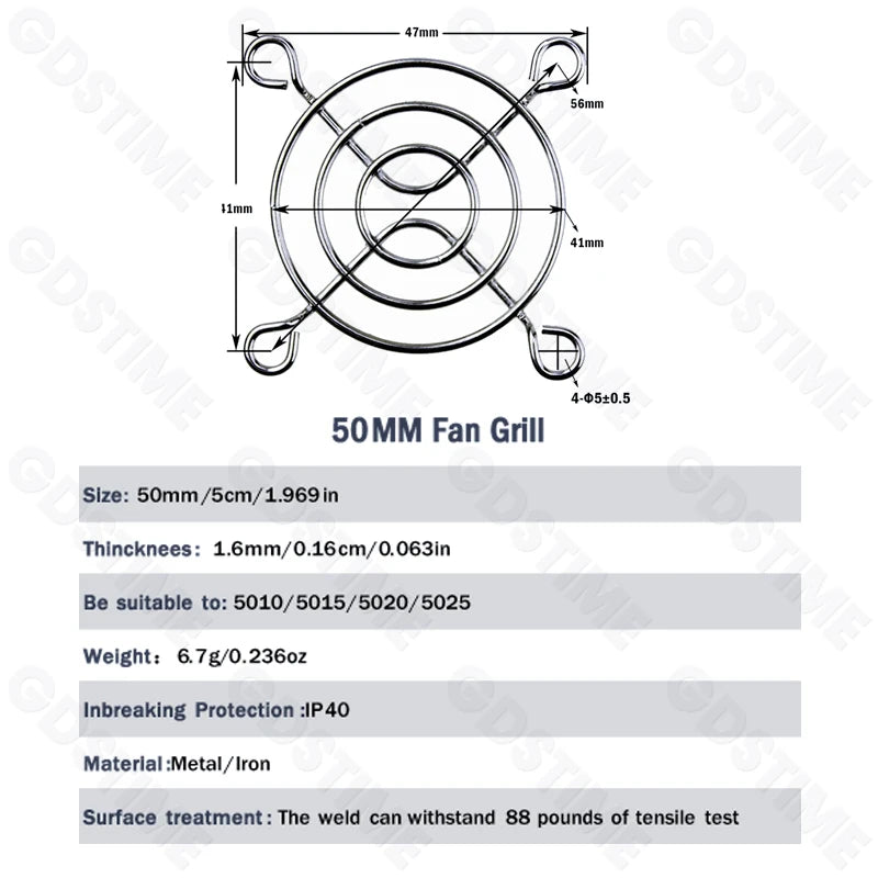 Cooling Fan Grill for 120mm 90mm 80mm 60mm 40mm 30mm Fan Metal Mesh Finger Guard Protective Net Computer Case Fan Grill