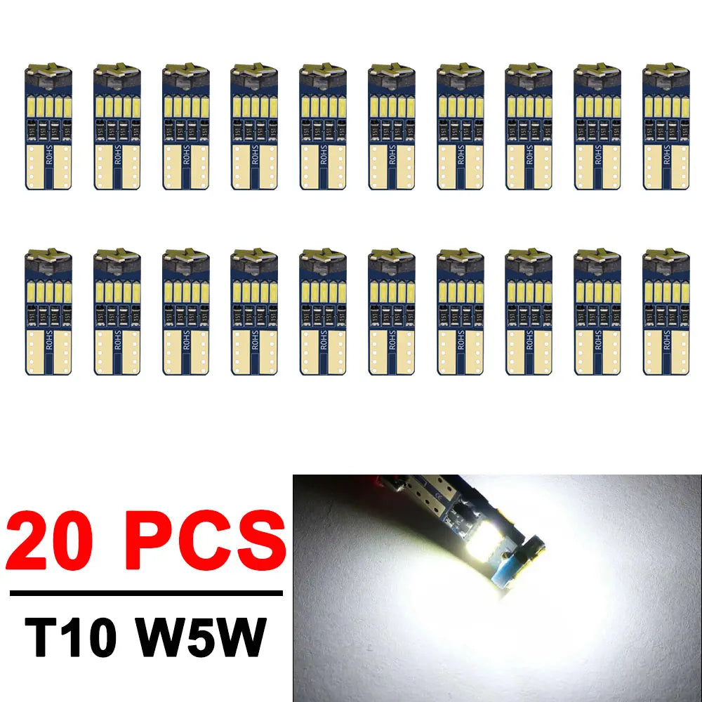 2/4/10/50 PCS T10 W5W LED Bulb CANBUS 12V
